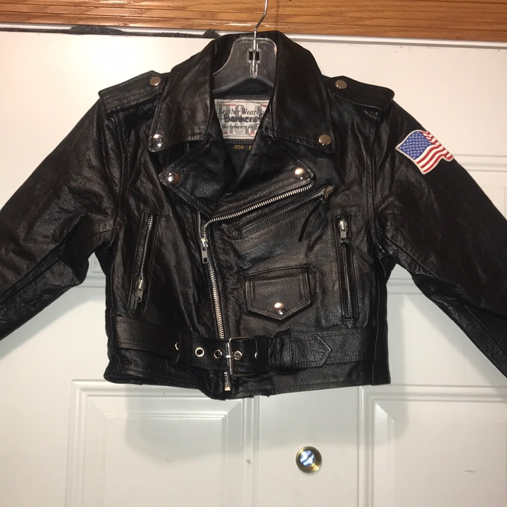 Vintage Child’s Leather Motorcycle Jacket M‎